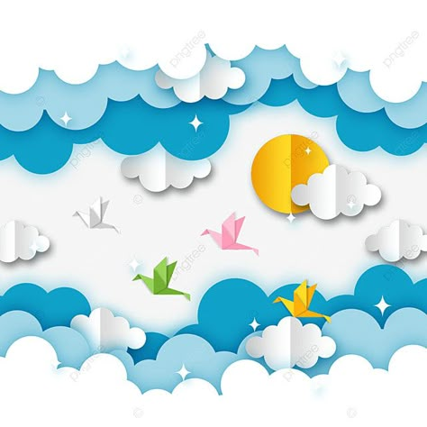 Clouds Png, Dandelion Tattoo Design, Paper Clouds, Alphabet Letter Crafts, Paper Balloon, Winter Paper, Balloon Illustration, Kids Deco, Rainbow Paper