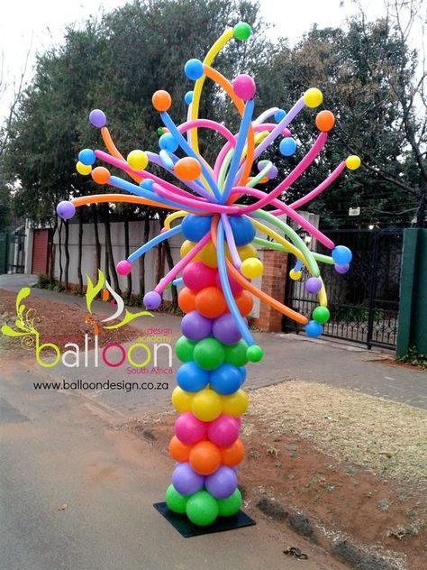 Balloon Pillars, Balloon Tower, Deco Ballon, Balloon Designs, Pillar Design, Diy Balloon Decorations, Balloon Arrangements, Balloon Sculptures, Balloon Columns