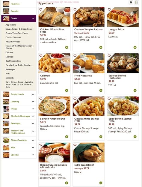 Olive Garden Menu, Italian Fast Food, Olive Garden Minestrone Soup, Garden Italian, Salad Menu, Garden Dinner, Healthy Restaurant, Italian Salad Dressing, Tiramisu Recipe