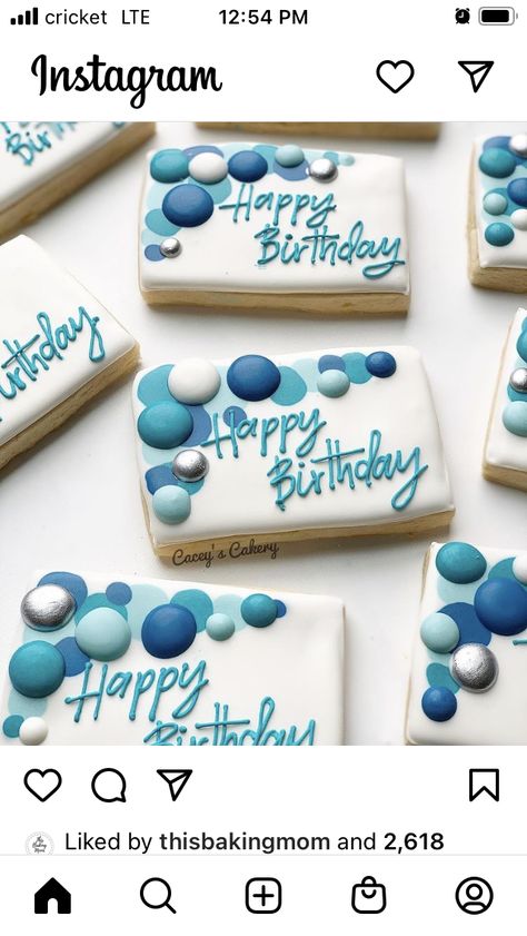 Men Birthday Cookies Decorated, Birthday Cookies For Adults, Blue Royal Icing Cookies, Man Birthday Cookies Decorated, Male Birthday Cookies, Boy Birthday Cookies Decorated, Blue Decorated Cookies, Birthday Sugar Cookies For Men, 21st Birthday Cookies For Guys