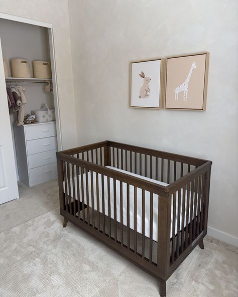 A few tips for a cozy yet elevated nursery space like @nicolecarlsonxo’s: start with a light neutral palette and wall paint, add inviting textures with plush rugs, and mix in some darker woods. 🤎  Feat. the Scoot Crib in Natural Walnut Nursery With Walnut Crib, Elevated Nursery, Dark Wood Nursery, Brown Crib, Nursery Space, Plush Rugs, Wood Nursery, Girl Nursery Room, Nursery Room Inspiration