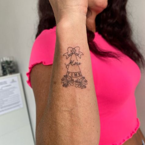 #finelinetattoo Cheer Tattoos Cheerleading, Cheer Tattoos, Cheer Coach, Cheer Coaches, Wrist Tattoos For Women, Dainty Tattoos, Moms Favorite, Fine Line Tattoos, Wrist Tattoos