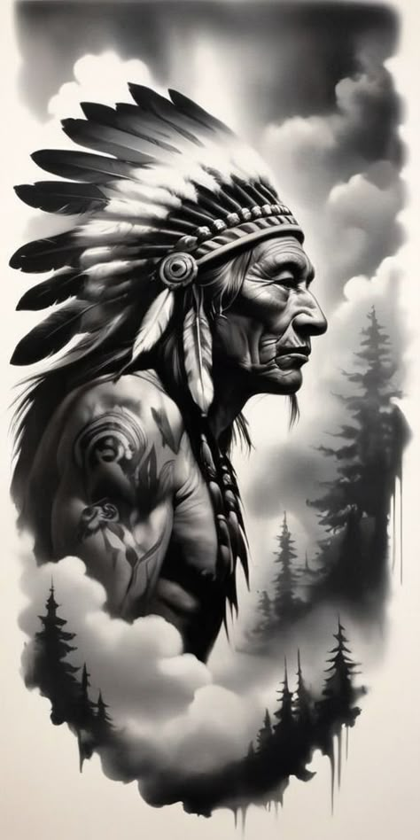 Native Chief Tattoo, Indian Chief Tattoo Design, Apache Tattoo Design, Chief Tattoo Design, Apache Indian Tattoo, Native American Chief Tattoo, Indian Chief Tattoo, Chief Tattoo, Native Indian Tattoos