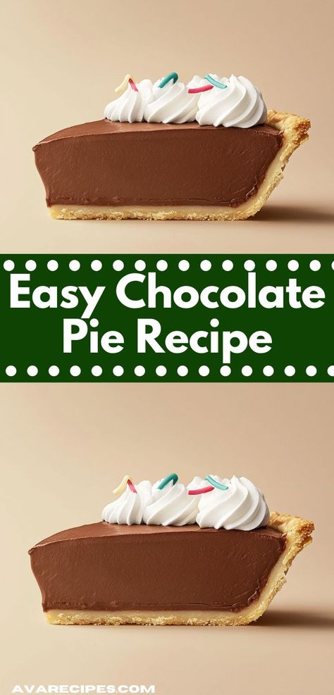 Looking for a quick dessert that delights? This Easy Chocolate Pie Recipe is a chocolate lover's dream. It's effortlessly prepared and perfect for family gatherings, ensuring smiles all around with every slice. Chocolate Pie Made With Chocolate Chips, Easy Choc Pie Recipe, Chocolate Pie With Chocolate Chips, Quick Pies Easy, Chocolate Pie With Instant Pudding, Creamy Chocolate Pie, Recipe For Chocolate Pie, 3 Ingredient Chocolate Pie, Chocolate Pudding Pie Easy Jello