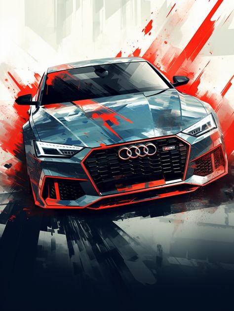 Experience the dynamic beauty of an Audi RS7, elegantly designed. This artwork celebrates the perfect blend of performance and style, showcasing the Audi RS7 in a patriotic and attention-grabbing design. #Audi #AudiRS7 #HighPerformanceCars #PatrioticDesign #GalleryWorthy #ArtisticElegance #SportsCarStyle #ArtisticMasterpiece #PrecisionEngineering #CarEnthusiast #AudiPower #RedWhiteBlueDesign #ArtEnthusiasts #ArtisticExpression #ArtisticCollaboration #AIArt #ArtisticExploration #Midjourney Audi Art, Unique Digital Art, Audi R8 V10, Oil Painting Inspiration, High Performance Cars, Car Artwork, Audi Rs, Audi Cars, Beautiful Dark Art