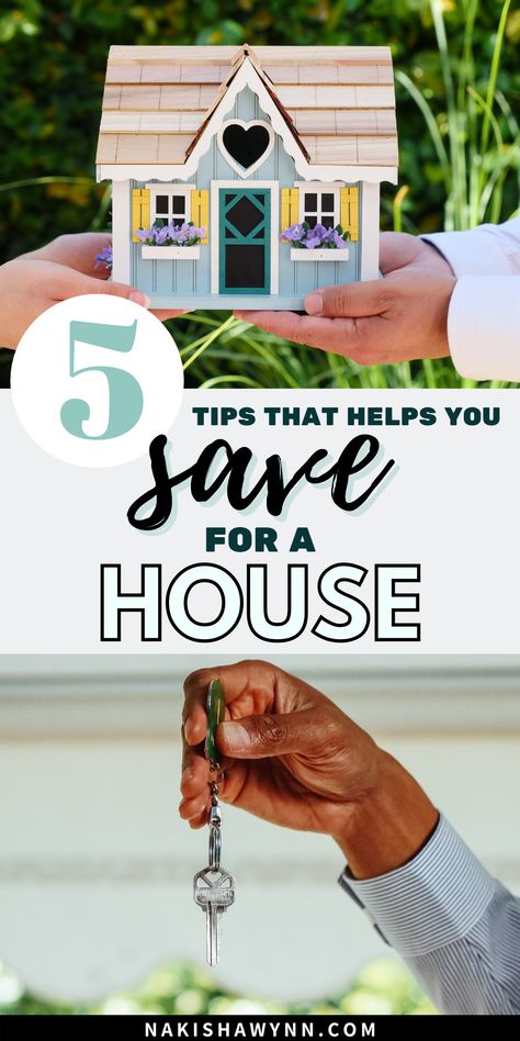 Tips for saving to buy a house. How to save money for a house. Easy house saving tips. Buying A House Checklist, Save Money For A House, House Checklist, Financial Plan, Save For House, Buy A House, Money Save, Buying Your First Home, The American Dream