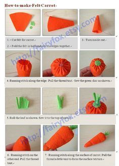 Felt Carrot, Felt Food Diy, Felt Food Patterns, Felt Fruit, Felt Play Food, Food Patterns, Felt Food, Felting Tutorials, Felt Patterns