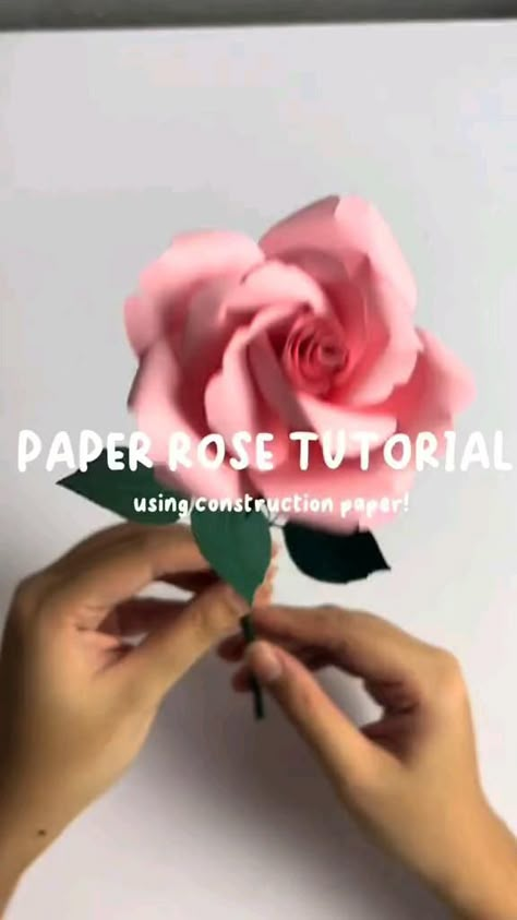 Craft stunning paper flowers with ease! Follow our simple tutorial for beautiful blooms. Perfect for any occasion. 🌸 #DIY #paperflowerstutorial Paper Roses Bouquet Tutorial, Paper Roses Origami, Cute Things To Craft With Paper, Paper Flowers Construction Paper, Easy Paper Roses Diy, Rose Paper Tutorial, Home Made Flowers Crafts, Paper Flowers Craft Easy Rose Tutorial, Diy Mini Paper Bouquet