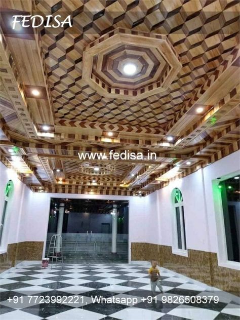 Pop Hall Ceiling Design, Plywood Ceiling Design, Hall Ceiling Design, Bedroom False Ceiling, Ceiling Pop, Hall Ceiling, Plywood Ceiling, Wooden Ceiling Design, Ceiling Design Ideas