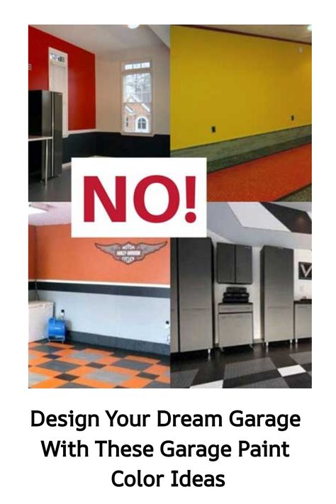 Design Your Dream Garage With These Garage Paint Color Ideas Paint Inside Of Garage, Garage Colour Ideas, Garage Wall Ideas Paint, Workshop Color Ideas, Harley Garage Ideas, Garage Interior Colors, Garages Ideas Design, Garage Wall Colors, Garage Mural Ideas