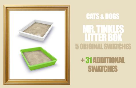 Dog Litter Box, Self Cleaning Litter Box, Sims 4 Clothing, Cat Litter Box, Cat Litter, Litter Box, Im Sorry, Cats Dogs, Neon Green