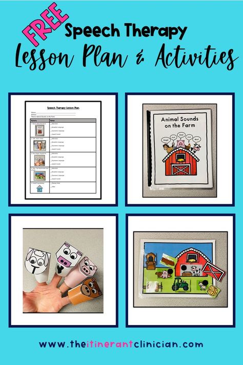 Farm Speech And Language Activities, Transportation Speech Therapy Activities, Free Speech Therapy Printables, Farm Kindergarten Activities, Preschool Farm Theme, Speech Therapy Organization, Speech Therapy Themes, Therapy Crafts, Preschool Farm