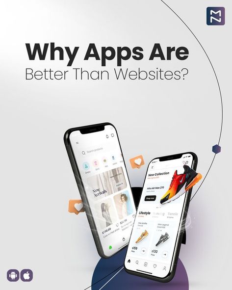 Do you rely on only a website for your eCommerce business?
Well data speaks volumes about the potential of apps in scaling business results. Shouldn't you be trying apps too? 
Create your app at https://bit.ly/3PCajYO Mobile App Development Social Media Post, It Services Post, Mobile App Social Media Post, Mobile App Mockup, Mobile App Creative Ads, App Development Ads, Mobile App Development Creative Ads, App Advertising Design, App Development Creative Ads