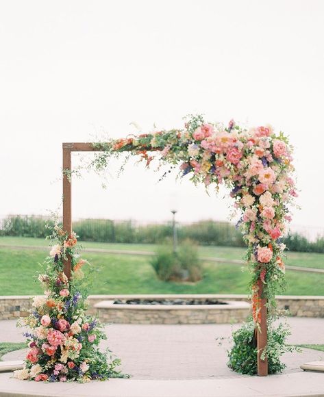 Rectangle Arbor Wedding Flowers, Spring Arbor Wedding, Traditional Wedding Arch, Wedding Arbour Flowers, Alter Backdrop, Reception Centerpieces Diy, Grandmas Birthday, Wedding Pergola, Ceremony Arbor