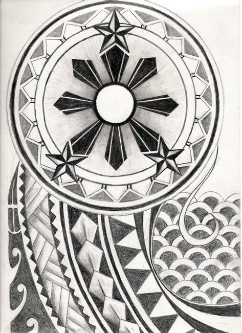 Filipino Tribal Tattoo Design by carrieannnn Filipino Polynesian Tattoo, Philippines Tattoo Ideas, Traditional Filipino Tattoo, Philippines Tattoo, Filipino Tattoo, Ta Moko Tattoo, Tato Maori, Tattoo Son, Chris Garver