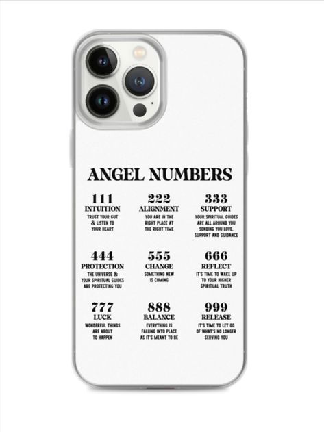 Angel Number Phone Case, Cute phone case, angel numbers, 999, 888, 777, 666, 555, 444, 333, 222, 111, That girl phone case, clean girl phone case Angel Number 111, Trust Your Gut, Spiritual Truth, Spiritual Guides, Angel Numbers, It's Meant To Be, Wonderful Things, Wireless Charging, Letting Go