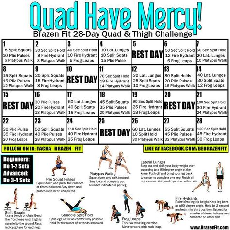 Brazen quads Quad Challenge, Quad Challenge 30 Day, Thigh Challenge, Kettlebell Challenge, 28 Day Challenge, Quad Exercises, 30 Day Fitness, Kettlebell Training, Thigh Exercises