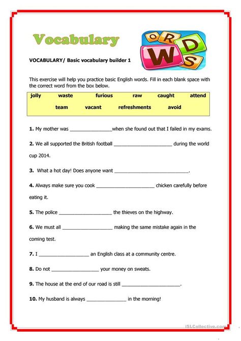 German Worksheets, Advance English, Vocabulary Builder, Work Sheet, English File, Spelling Lists, English Worksheets For Kids, Vocabulary Worksheets, English Worksheets