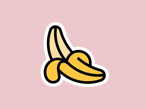 Banana Profile Picture, Banana Icon, Logo Banana, Banana Logo, Banana Graphic, Etsy Logo, Banana Pattern, Logo Samples, Banana Art