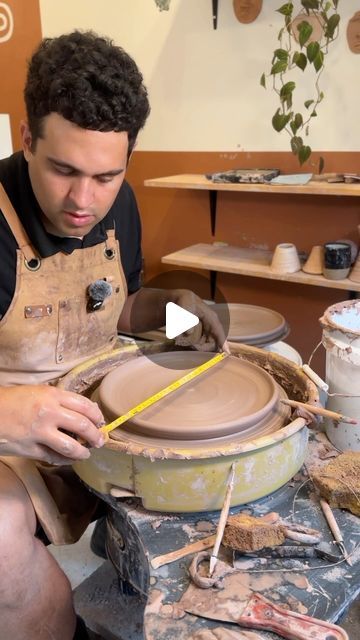 Salter Pottery on Instagram: "How do I make a dinnerplate on the wheel. #Pottery #Ceramics #Demo." Ceramic Art Wheel, Potters Wheel Diy, Throwing Plates On The Wheel, How To Throw A Plate On The Wheel, Wheel Ceramics, Altered Wheel Thrown Pottery, Trimming Ceramics Pottery Wheel, Throwing A Plate On The Wheel, Pottery Videos Wheel