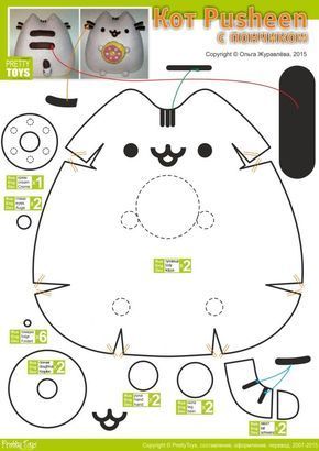 Sewing Plush, Kawaii Crafts, Sewing Templates, Kawaii Diy, Pusheen Cat, Cute Sewing Projects, Animal Sewing Patterns, Pola Amigurumi, Plushie Patterns