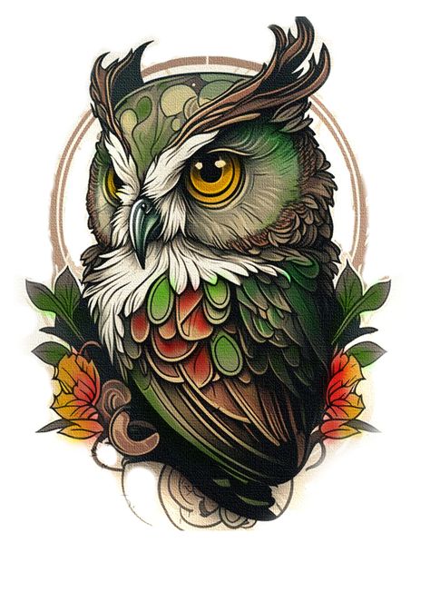 Tattoo Perna, Amazing Tattoos, Arm Sleeve Tattoos, New School Tattoo, Owl Tattoo, 2020 Design, Arm Sleeve, Serbia, Tattoo Drawings