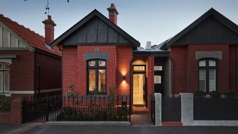 Red brick Terrace Clinker Brick House, House With Stairs, Clinker Brick, Albert Park, Red Brick House, Red Bricks, Brick House, House Inspo, Selling House