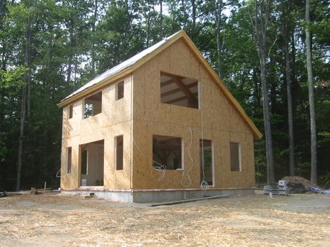 Saltbox House — House in the Woods LLC Saltbox Houses Exterior, Salt Box House Plans, Saltbox House Plans, Acorn House, Salt Box House, House With Land, Saltbox House, Passive House Design, Timber Frame Building