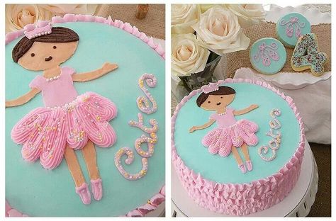 Ballerina buttercream cake by My Sweet Things Tutu Cakes, Ballerina Cake, Different Types Of Cakes, Cold Cake, Ballet Birthday, Ballerina Cakes, 6 Birthday, Butterfly Birthday Party, Castle Cake