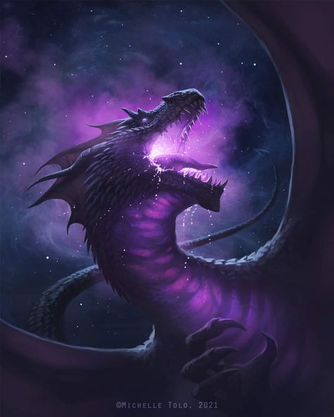 Purple Dragon Wallpaper, Elven City, Artstation Dragon, 1366x768 Wallpaper, Space Dragon, Dragon Wallpaper, Fantastical Creatures, Mythical Animals, Dragon Wallpaper Iphone