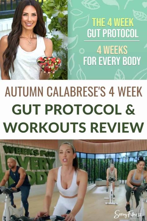 We review Autumn Calabrese's 4 Week Gut Protocol and 4 Weeks for Every Body workouts to see if it really helps improve digestive issues. Autumn Calabrese Recipes, 4 Week Gut Protocol, Gut Protocol, 21 Day Fix Workouts, Healthy Gut Recipes, Autumn Calabrese, Beachbody Programs, Heal Your Gut, Gut Health Diet