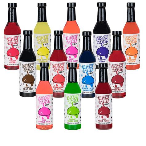 ✔ CASE OF 12-Great tasting snow cone syrup for snow cones and shave ice ✔ GREAT FLAVOR SELECTION-Blue Raspberry, Cherry, Strawberry, Grape, Orange, Lemon-Lime, Root Beer, Fruit Punch, Bubble Gum, Lemonade, Watermelon, & Cotton Candy ✔SHELF STABLE-Easy to store for up to two years. No refrigeration ✔ READY-TO-USE-No mixing or diluting. Simply pour over snow cone or shave ice ✔ EASY-TO-STORE-Standard twist on caps for easy pouring and storage. #AffLink (I make commission off linked products) Shaved Ice Syrup, Watermelon Syrup, Snow Cone Syrup, Snow Cone Maker, Hawaiian Shaved Ice, Snow Cone Machine, Bubble Gum Flavor, Ice Shavers, Cherry Strawberry