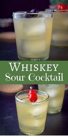 This whiskey sour cocktail refreshing, tasty and easy to make! It only has three ingredients which makes it perfect to serve at your next party! #whiskey #whiskeysour #cocktail #drinks #dishesdelishcocktails via @dishesdelish Bulliet Rye Cocktails, Guy Cocktails, Whiskey Sour Cocktail, Whiskey Sour Recipe, New York Sour, Whisky Sour, Rum Cream, Whiskey Cocktail, Refreshing Cocktail