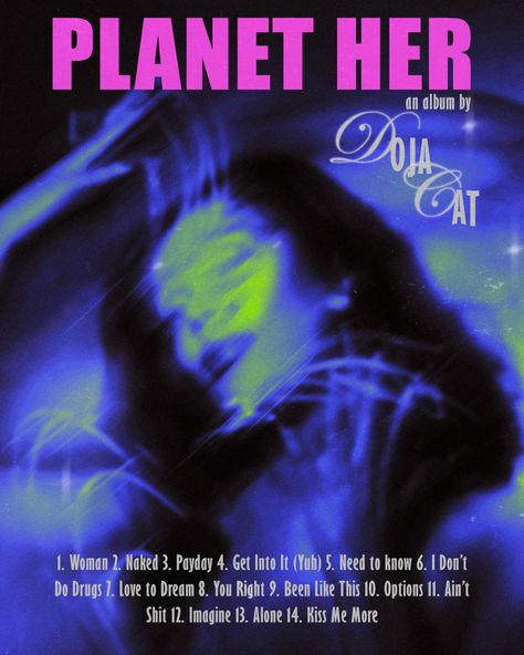 #dojacatedit #poster #music #graphicdesign Planet Her Poster, Doja Cat Poster, Doja Cat Planet Her, Her Poster, Planet Her, Poster Music, Cat Poster, Cat Posters, Doja Cat