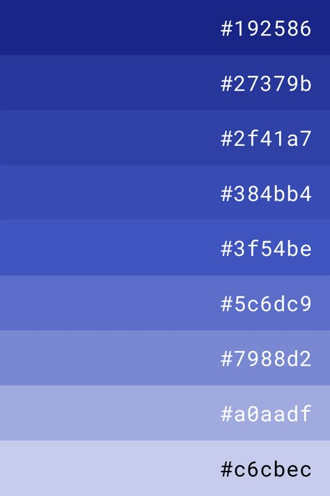 Galaxy Hex Codes, Indigo Pallete Color, Gradient Hex Code, Discord Color Codes, Color Pallets With Hex Codes, Indigo Color Palette, Indigo Palette, Color Palette With Hex Codes, Pallete Color