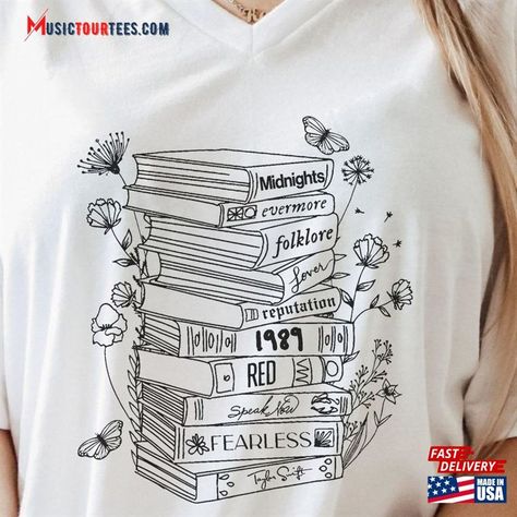 Taylor Swift Albums Books's Version Music As V Neck T-Shirt Hoodie Unisex Check more at https://musictourtees.com/product/taylor-swift-albums-books-s-version-music-as-v-neck-t-shirt-hoodie-unisex/ Taylor Swift T Shirt Ideas, Taylor Swift T Shirt, Taylor Swift Albums, T Shirt Ideas, Vinyl Ideas, Taylor Swift Album, Album Book, Shirt Ideas, Eras Tour