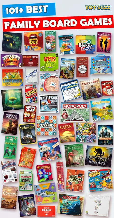 See 101+ best family board games of 2018. Make family game night special with these fun board games for families. #boardgames #christmas #boardgamesfamily Games Tattoo, Kids Game Night, Best Family Board Games, Best Board Games, Board Games Diy, Board Game Night, Games Design, Family Fun Night, Family Board