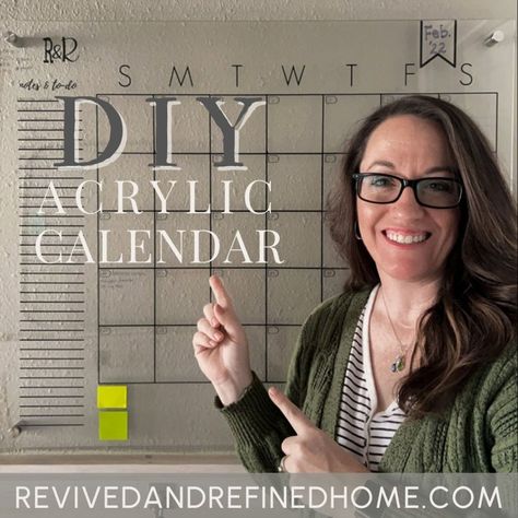 How to make an acrylic wall calendar - Revived and Refined Home Plexiglass Sign, Acrylic Wall Calendar, Hardware Store, Wall Calendar, How To Make Your, How To Make An, Make Your Own, Cricut, Make Your