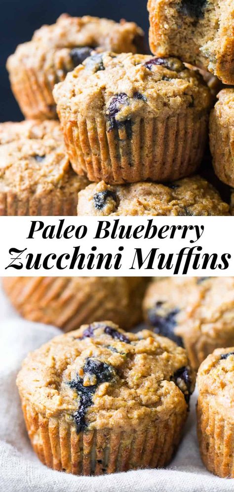 Coconut Flour Zucchini Muffins, Gluten Free Zucchini Blueberry Muffins, Grain Free Blueberry Muffins, Paleo Blueberry Recipes, Grain Free Muffins, Paleo Zucchini Muffins, Paleo Zucchini Recipes, Blueberry Zucchini Muffins, Gluten Free Zucchini Muffins