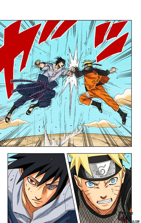 naruto sasuke colored manga anime sasunaru narusasu 4th shinobi war last fight Sasuke Uchiha Rinnegan, Sasuke Vs, Menma Uzumaki, Bleach Anime Ichigo, Naruto Vs Sasuke, Naruto Sketch, Naruto Vs, Naruto Drawings, Naruto Manga