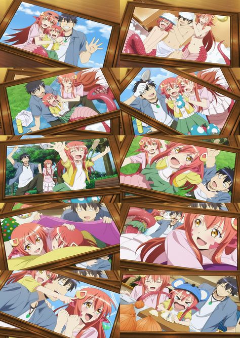 Miia and Kimihito's child Miia Monster Musume, Monster Museum, Monster Girl Encyclopedia, Monster Musume, Anime Monsters, Film Anime, Anime Family, Monster Girl, Happy Family