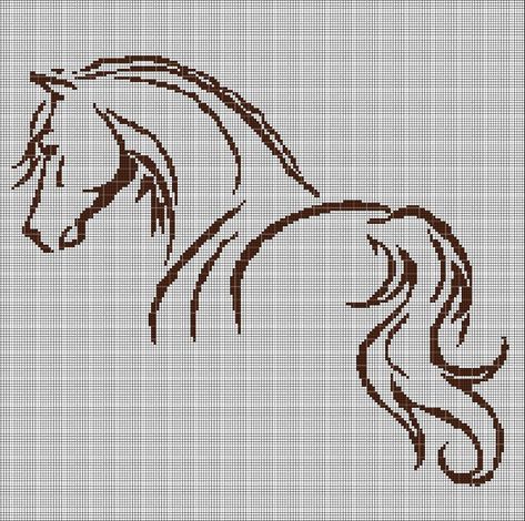 Horse Cross Stitch Patterns, Horse Cross Stitch, Cross Stitch Horse, Cross Stitch Silhouette, Digital Computer, Horse Silhouette, Cross Stitch Love, Cross Stitch Borders, Cross Stitch Rose