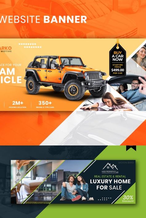 I will design amazing website banner or website slider, header design Website Slider, Slider Design, Real Estate Rentals, Header Design, Website Header, Banner Ad, Website Banner, Web Banner, Facebook Cover