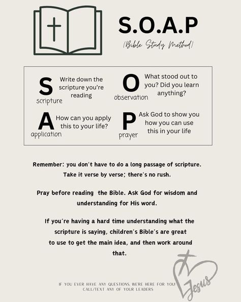 The S.O.A.P Bible study method is great when you're trying to understand what the scripture is saying. Remember: you never have to rush through your Bible study; there is no rush or no competition, do as much or as little as you can. God loves that you're in His word! S.o.a.p. Bible Study, How To Understand The Bible, Soap Method Bible Study, Christian Relationship Quotes, Soap Bible Study Method, Bible Study Method, Christian Advice, Soap Bible Study, Bible Studying