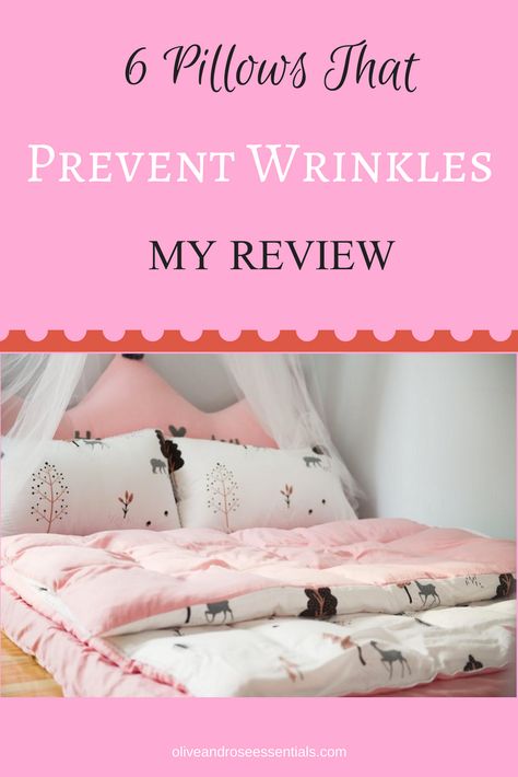 *6 Pillows That Prevent Wrinkles – My Review* |  As you age, it’s a good idea to choose a pillow that prevents wrinkle formation by reducing the continuous pressure on your face as you sleep. No more smushing and smashing of your poor skin. Slow down aging by tweaking your pillow. Then your sleep really will be beauty sleep. Read my review of 6 pillows that can potentially prevent wrinkles. #antiagingpillows #preventwrinkles Anti Wrinkle Pillow, Diy Wrinkle Release, Skin Care Routine To Prevent Wrinkles, Skincare Tips Beauty Secrets Anti Aging, Beauty Pillow, Magic Pillow, Wrinkle Release, Diy Deodorant, Diy Lotion