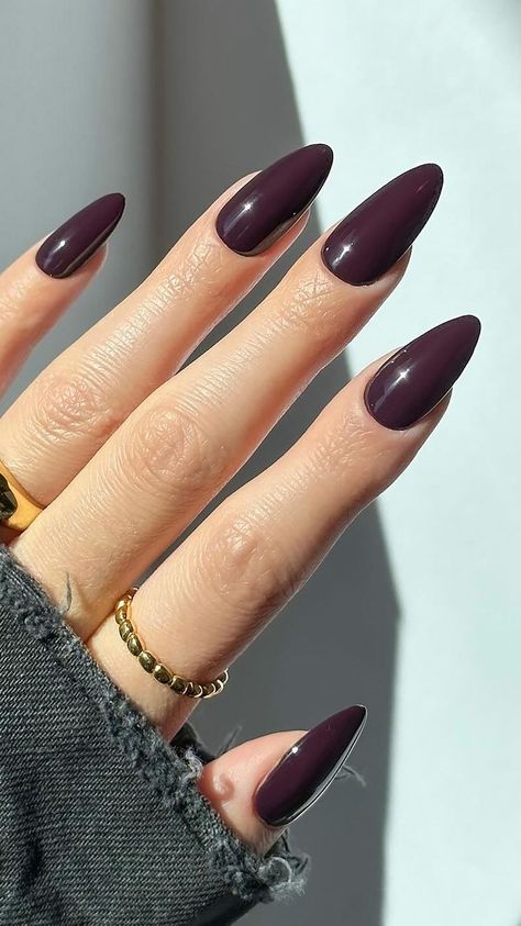 Dark Purple Nail Ideas, Dark Purple Nail Polish, Purple Nail Ideas, Wife Nails, Dark Purple Nails, Velvet Nails, January Nails, Purple Nail Polish, Purple Nail Designs