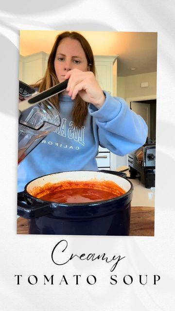 Dutch Oven Tomato Basil Soup, Canned Tomato Soup With Tortellini, Trader Joe’s Tomato Soup, Creamy Parm Tomato Tortellini Soup, The Loop Tomato Bisque Soup, Blended Soup, Tomatoes With Basil, Dinner Soup, Soup Ingredients