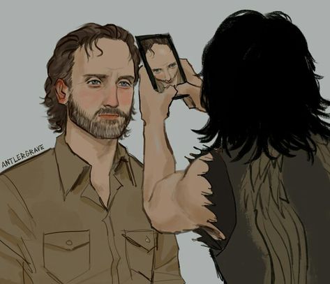 Walker Drawing Twd, Rick Grimes Head Tilt, Daryl And Rick Fan Art, Norman Reedus Fanart, The Walking Dead Drawings, Rick Grimes Fanart, Carl Grimes Fanart, Daryl Dixon Memes, Daryl Dixon Funny