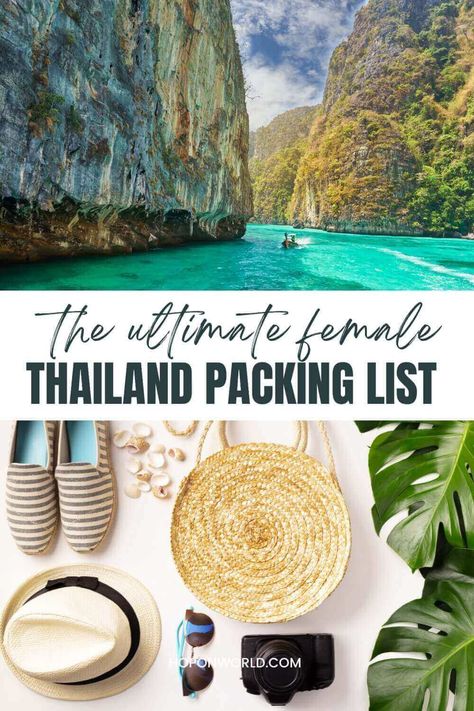 Thailand Travel Checklist, Thailand Travel Tips Packing Lists, Packing For Thailand 10 Days, Thailand Backpacking List, Thailand Travel Essentials, Packing For Thailand 2 Weeks, Clothes For Thailand For Women, Packing List For Thailand, Packing List Thailand