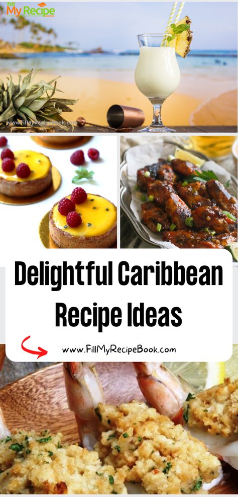 Delightful Caribbean Recipe Ideas to create that includes desserts, drinks, food. Takes your taste buds on a journey as they full of flavors. Pirates Of The Caribbean Recipes, Carribean Appetizers Party Ideas, Caribbean Side Dishes, Caribbean Desserts, Tropical Recipes, Key West Food, Puff Pastry Snacks, Super Bowl Menu, Desserts Drinks